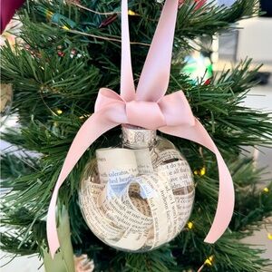 Handmade Upcycled Book Ornament